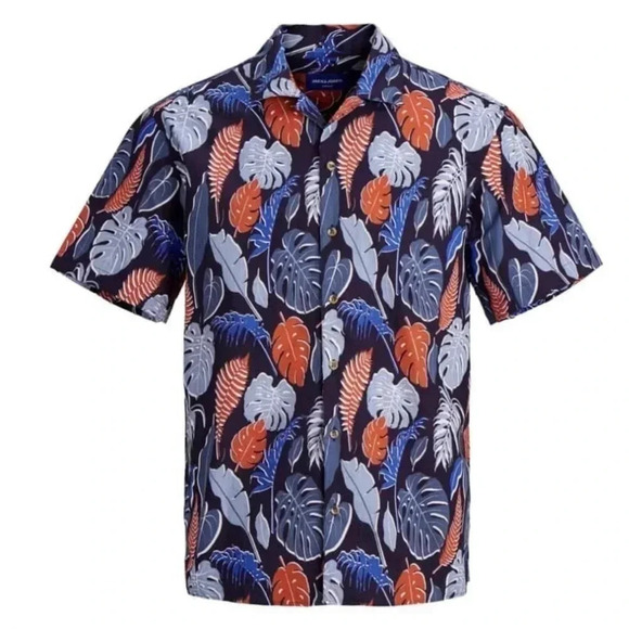 Jack & Jones  Tropical print cotton shirt
multicolor, resortwear,beach
NWT - Picture 1 of 9